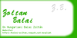 zoltan balai business card